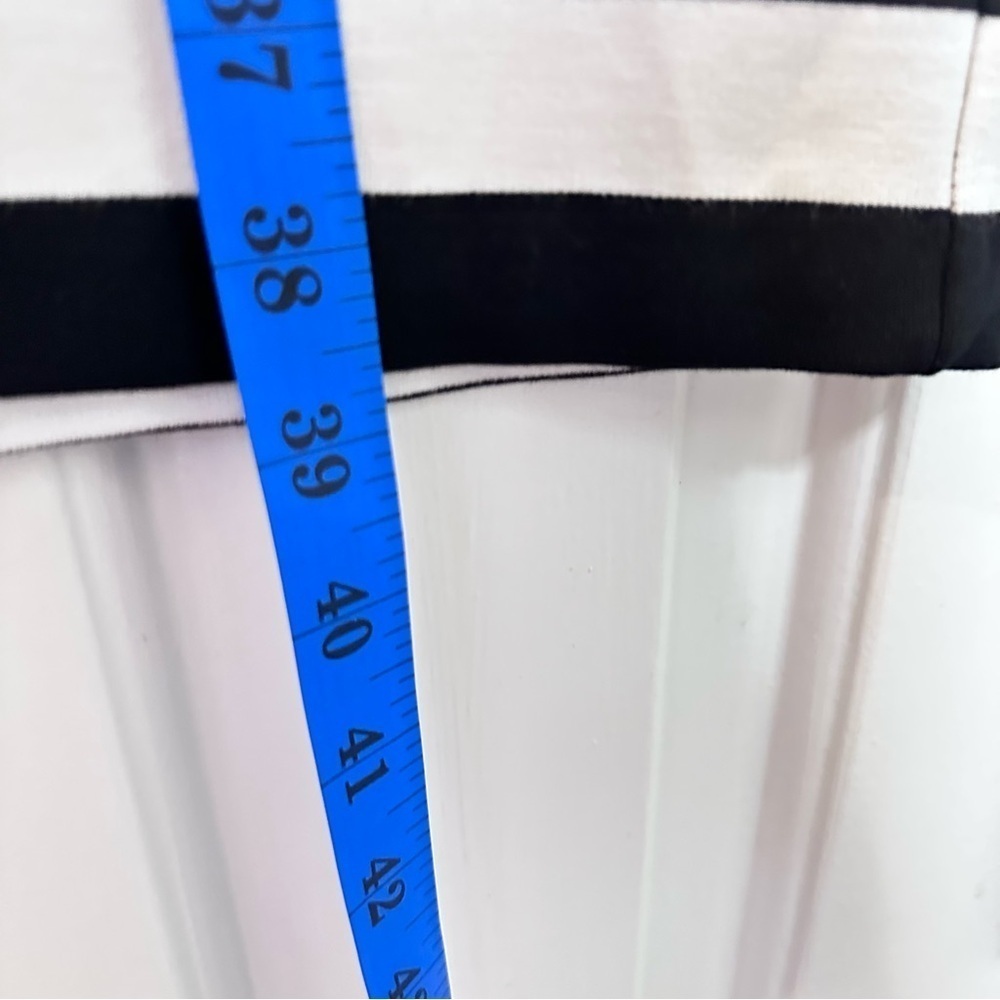 Ann Taylor LOFT Dress Black And White Striped Chevron Knit Stretch Sleeveless 8 - Picture 12 of 12